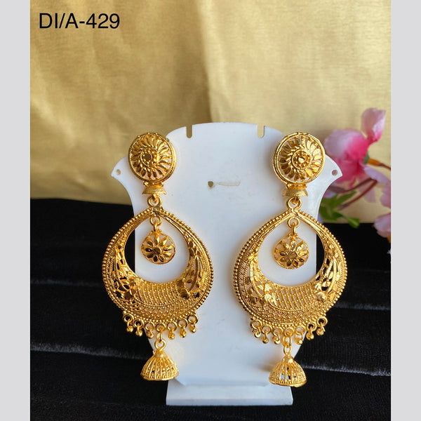 Mahavir Gold Plated Dangler Earrings