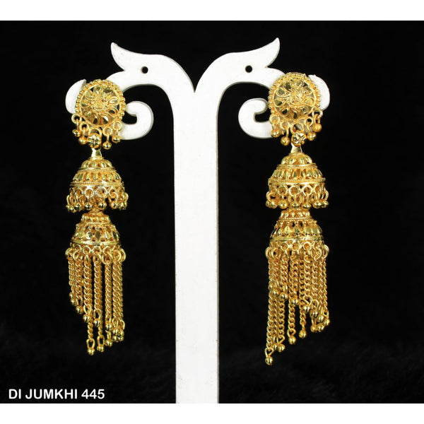 Mahavir Gold Plated Jhumki Earrings  - DI Jumkhi 445