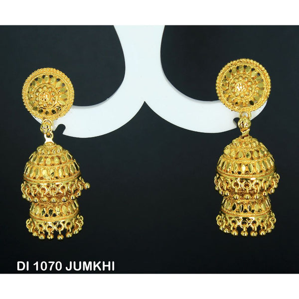 Mahavir Gold Plated Jhumki Earrings  - DI Jumkhi 1070