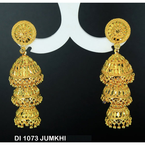Mahavir Gold Plated Jhumki Earrings  - DI Jumkhi 1073