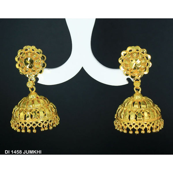 Mahavir Gold Plated Jhumki Earrings  - DI Jumkhi 1458