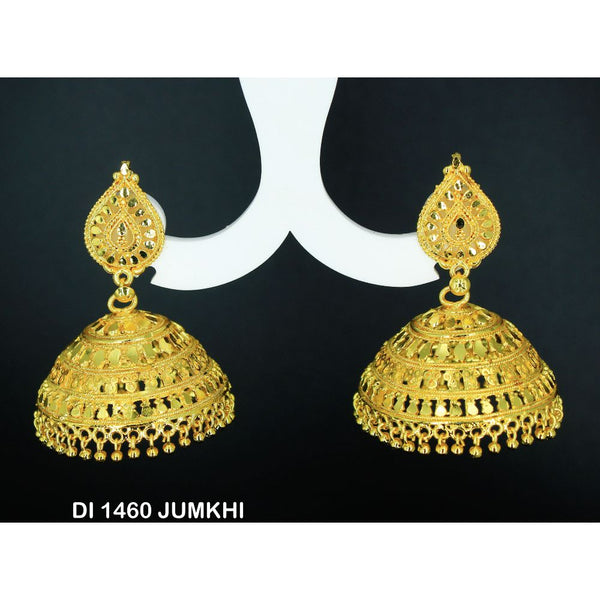 Mahavir Gold Plated Jhumki Earrings  - DI Jumkhi 1460