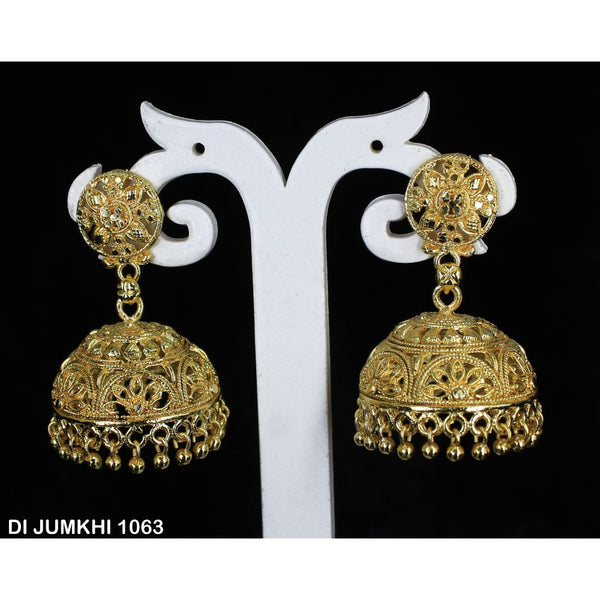 Mahavir Gold Plated Jhumki Earrings  - DI Jumkhi 1063