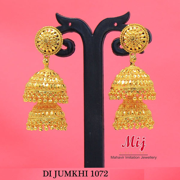 Mahavir Gold Plated Jhumki Earrings  - DI Jumkhi 1072