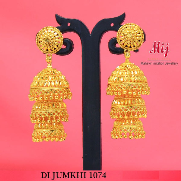 Mahavir Gold Plated Jhumki Earrings  - DI Jumkhi 1074
