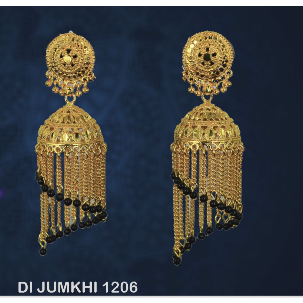 Mahavir Gold Plated Jhumki Earrings  - DI Jumkhi 1206