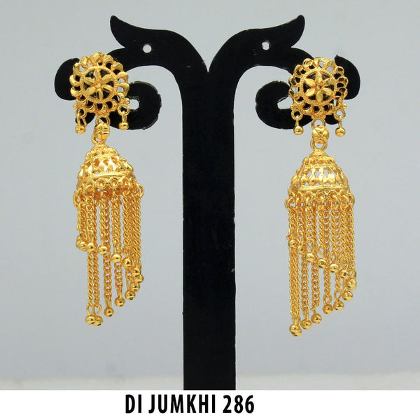 Mahavir Gold Plated Jhumki Earrings  - DI Jumkhi 286