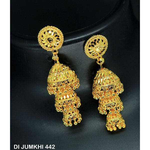 Mahavir Gold Plated Jhumki Earrings  - DI Jumkhi 442