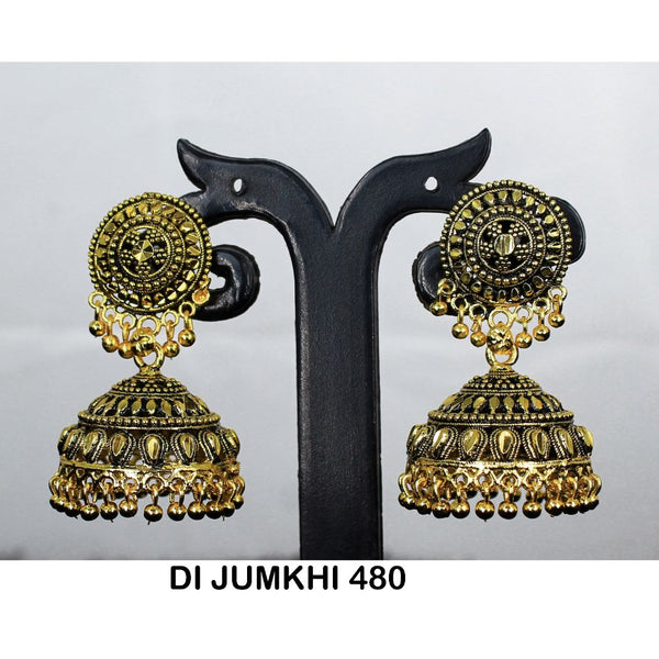 Mahavir Gold Plated Jhumki Earrings  - DI Jumkhi 480