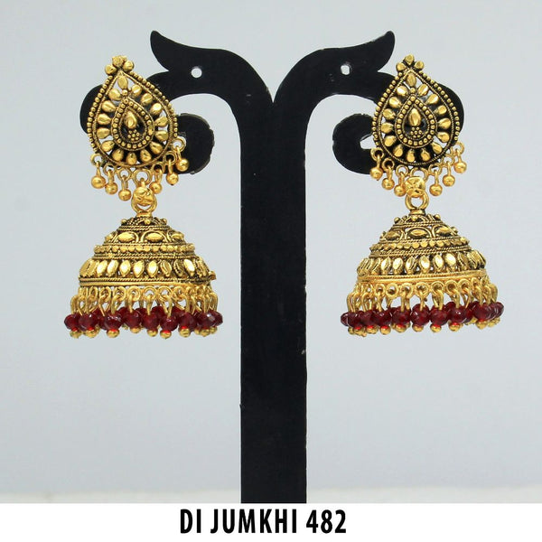 Mahavir Gold Plated Jhumki Earrings  - DI Jumkhi 482