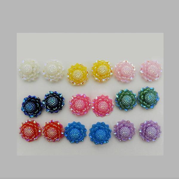 14Fashions Multicolor 9 Pair of Stud Earrings Sets - 1309202