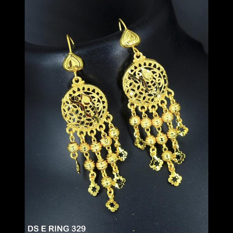 Mahavir Forming Gold Plated Jhumki Earrings  - DS E RING 329