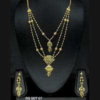 Mahavir Forming Look Gold Plated beautiful Multi Layer Necklace Set  - DS SET 57