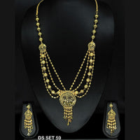 Mahavir Forming Look Gold Plated beautiful Multi Layer Necklace Set  - DS SET 59