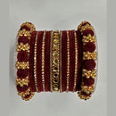 Shree Asha Bangles Pack Of 12 Velvet Thread Bangles Set