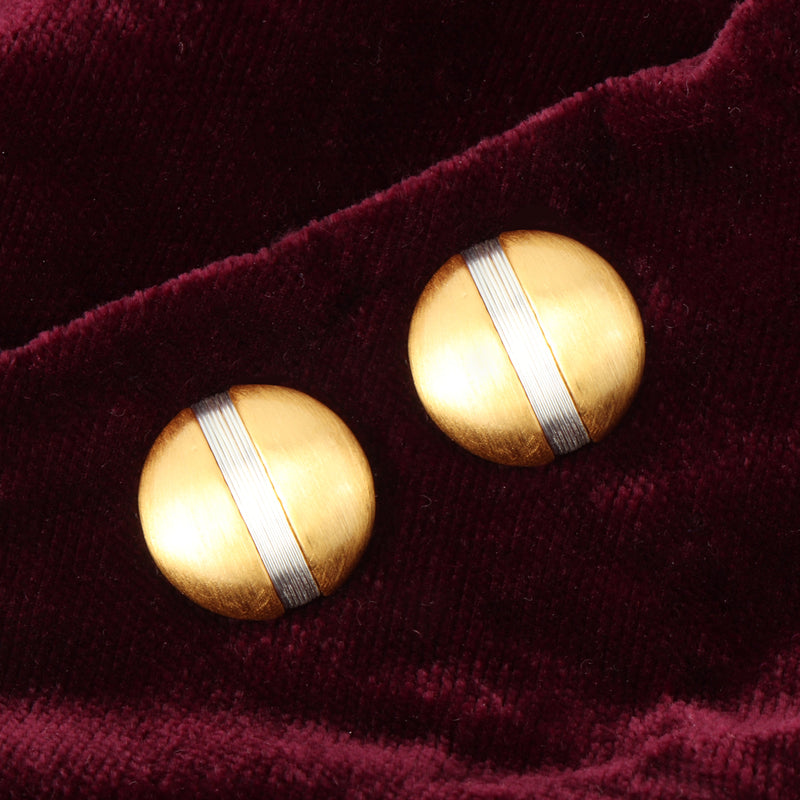 Nipura Dual-toned Tied Together Stud Earring