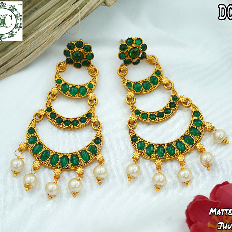 Diksha Collection Gold Plated  Dangler Earrings