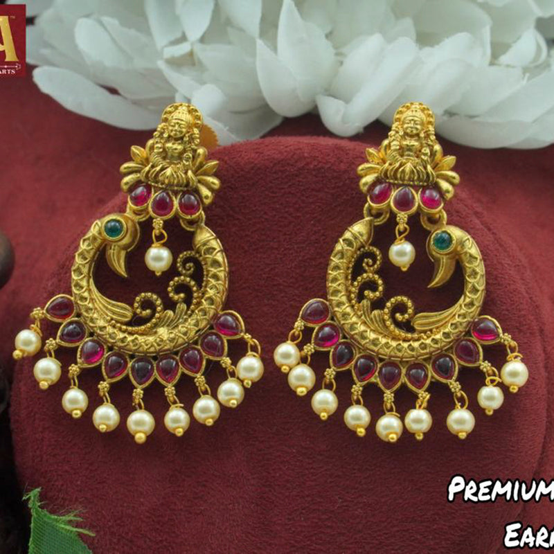 Diksha Collection Gold Plated Dangler Earrings