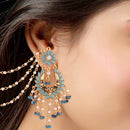 Etnico Gold Plated, Enamel Zinc Alloy Earrings For Women's & Girls, Turquoise(E2442SB)