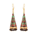 Etnico Jaipur Collection Zinc Alloy Earrings For Women's & Girls, Maroon & Green