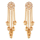 Etnico 18K Gold Plated Traditional Kundan & Pearl Studded Earring Set for Women/Girls (E2606FL)