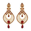 Etnico Traditional Gold Plated Dangler & Drop Chandbali Designer Earrings For Women (E2612M)