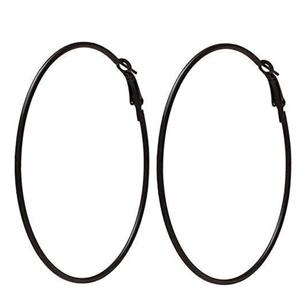 Etnico Gold Plated Big Hoop Bali Earrings for Girls and Women (E2645B)