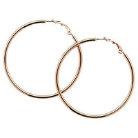 Etnico Gold Plated Big Hoop Bali Earrings for Women (E2645G)