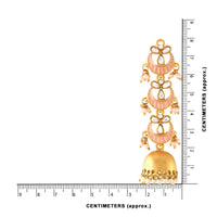 Etnico 18K Gold Plated Traditional Handcrafted Chandbali Earring Glided With Stone & Pearls (E2789)