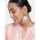 Etnico 18K Gold Plated Traditional Handcrafted Beaded Earring Glided With Kundan & Pearls (E2790)