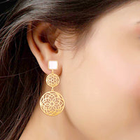 Etnico Zinc Alloy Earrings for Women White(E2811W)