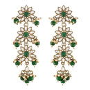 EtnicoTraditional Gold Plated With Stunning Antique Finish Kundan & Pearl Earrings for Women/Girls (E2866G)
