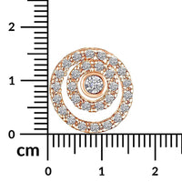 EtnicoRose Gold Plated CZ American Diamond Embellished Round Stud Earrings for Women (E2872)