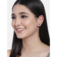 Etnico Valentine's Special Rose Gold-Plated Heart Shaped Studs for Women (E2972G)