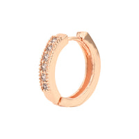 Etnico Valentine's Special Rose Gold-Plated Contemporary AD Studs Earrings for Women (E2978)
