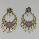 Midas Touch Gold Plated Meenakari & Kundan Dangler Earrings