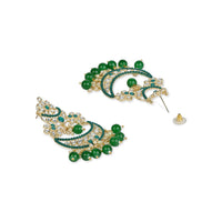 Etnico Gold Plated Traditional Handcrafted Pearl Kundan Beaded Chandbali Earrings for Women/Girls (E3031G)