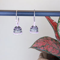 Etnico Silver Plated Traditional Handcrafted Pearl Jhumki Earrings for Women/Girls(E3060ZPi)