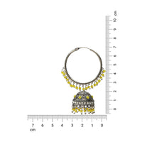 Etnico Silver Plated Traditional Handcrafted Yelllow Pearl Jhumki Earrings for Women/Girls(E3060ZY)