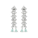 Etnico Valentine's Special Silver Plated Glittering Crystal AD Stone Dangle & Drop Earrings for Women & Girls (E3065ZMin)