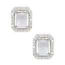 Etnico Valentine's Special Silver Plated Grey CZ & American Diamond Beautiful Studs Earrings for Women/Girls (E3066ZGr)