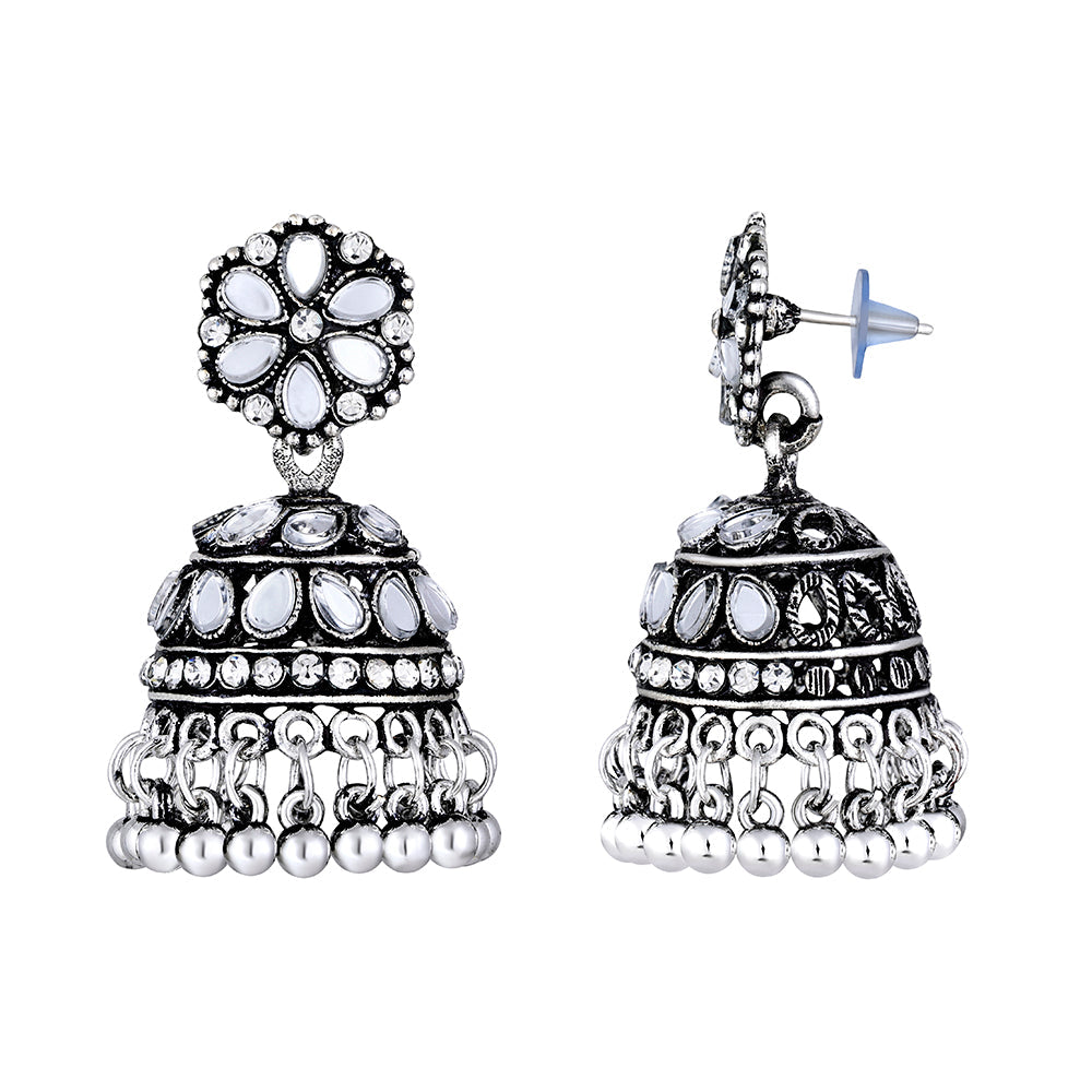 Shrishti Fashion Glamorous Oxidised Plated Jhumki Earring For Women