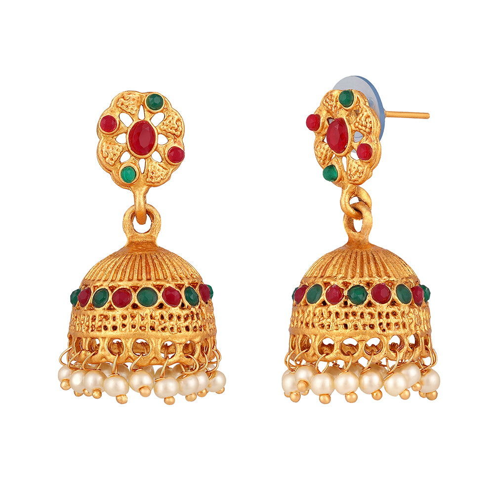 Shrishti Fashion Dazzling Gold Plated Jhumki Earring For Women