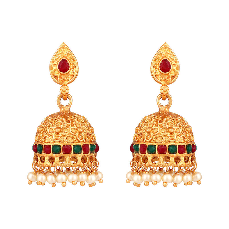 Shrishti Fashion Glorious Gold Plated Jhumki Earring For Women