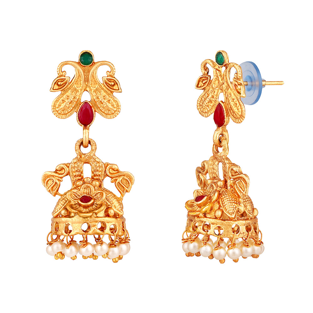 Shrishti Fashion Lavish Paisley Gold Plated Jhumki Earring For Women