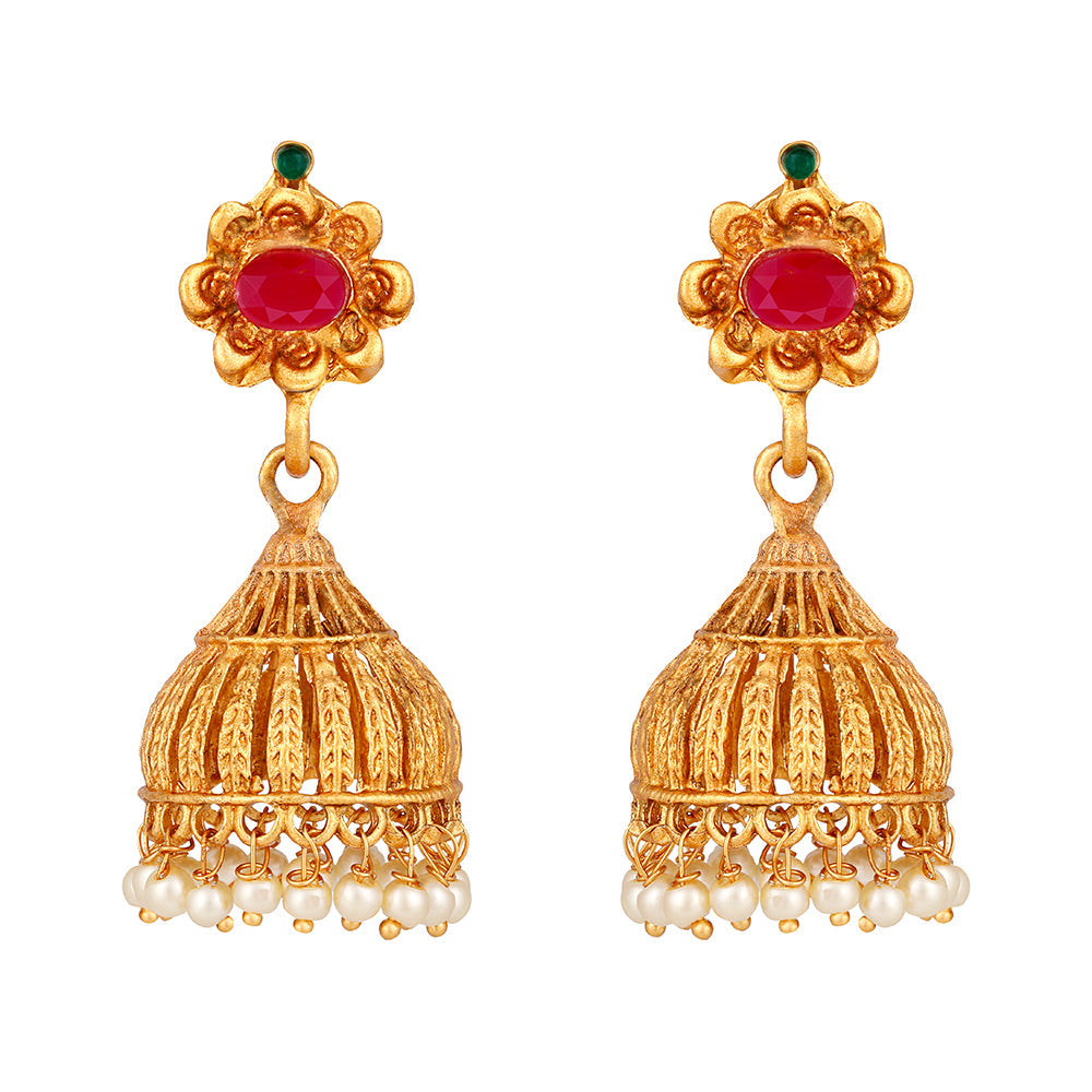 Shrishti Fashion Lovely Gold Plated Jhumki Earring For Women