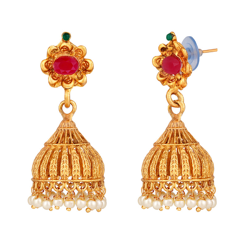 Shrishti Fashion Lovely Gold Plated Jhumki Earring For Women