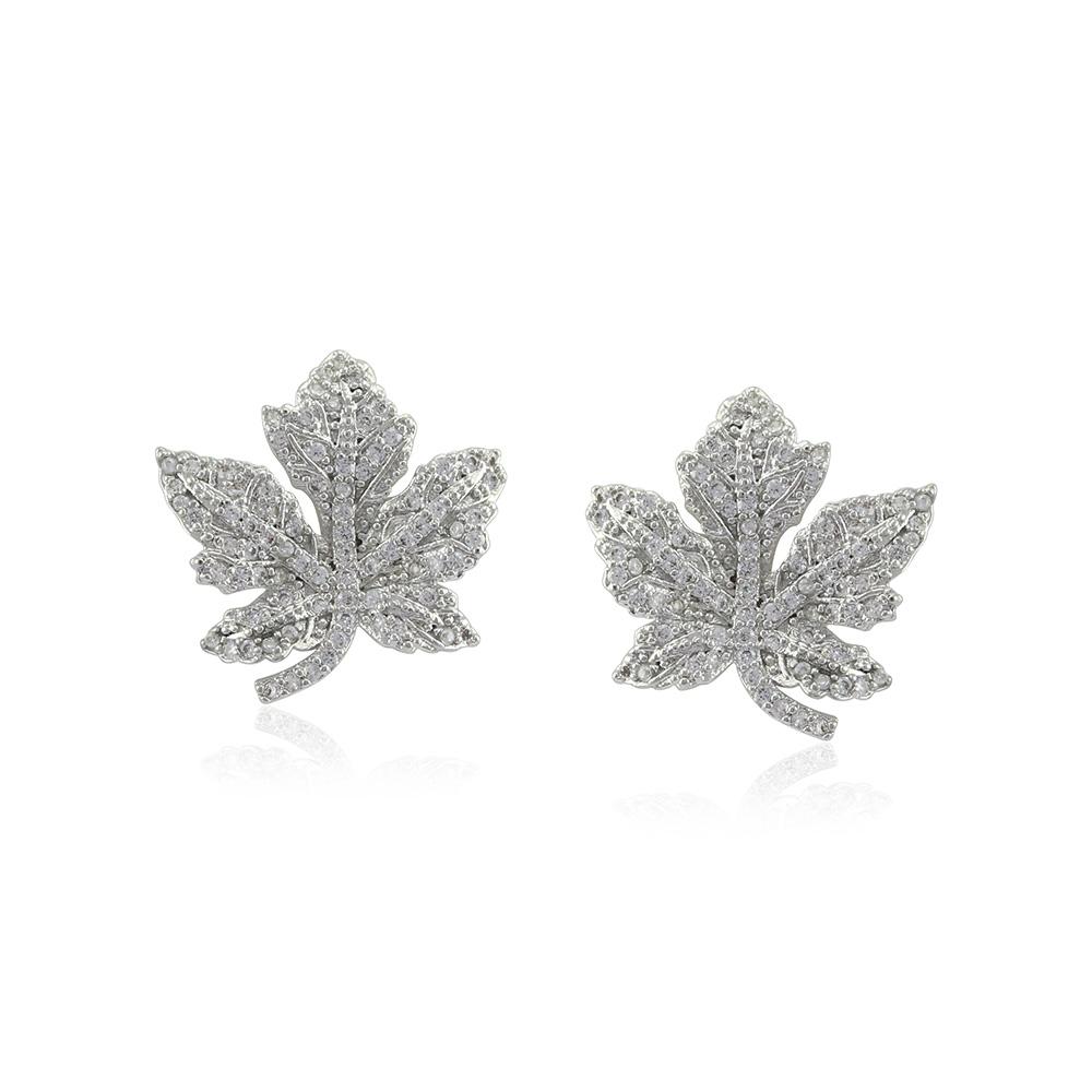 21 Nicole Jewellery Silver Plated Cubic Zirconia Stud Earrings  - ER-827