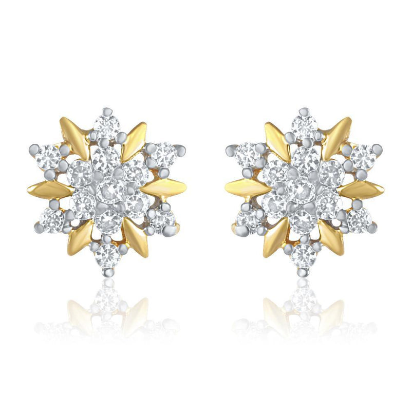 Mahi Cubic Zirconia Floral Stud Earings