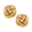 Mahi Gold Plated Pair of Push Back Piercing Stud / Tops Pair of Mens Earrings (ER1109569GMen)